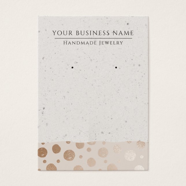 Rose Gold Circles Modern Earring Display Cards (Front)