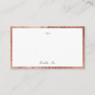Rose Gold Classic Elegance Script Simple Wedding Place Card