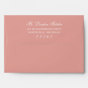 Rose Gold Classic Elegant Wedding Envelope