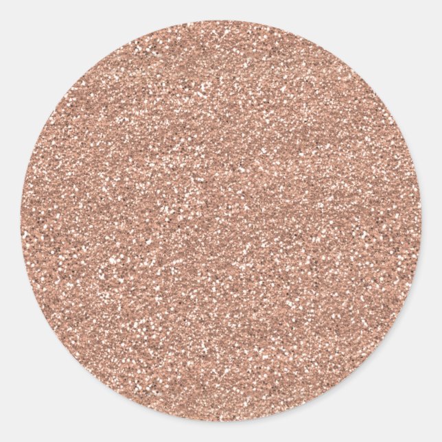 Rose Gold Classic Round Sticker (Front)