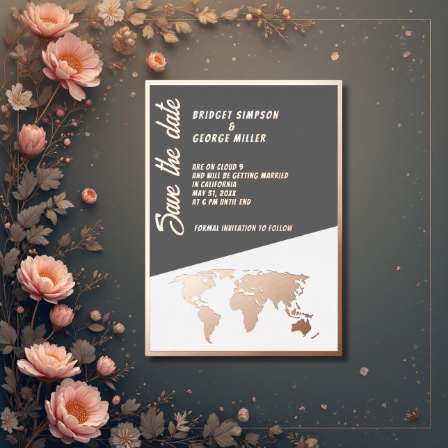 rose gold cloud 9 destination save the date  (Creator Uploaded)