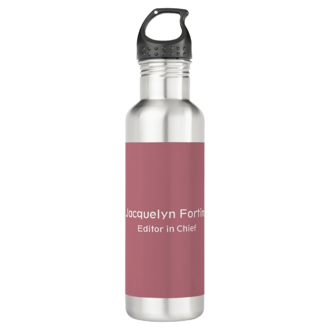 Rose Gold Colour Plain Elegant Modern Minimalist 710 Ml Water Bottle (Front)