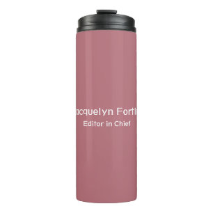 Rose Gold Colour Plain Elegant Modern Minimalist Thermal Tumbler
