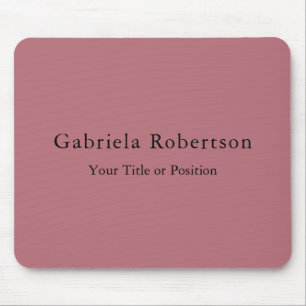 Rose Gold Colour Professional Trendy Modern Plain Mouse Mat