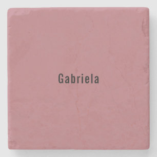 Rose Gold Colour Professional Trendy Modern Plain Stone Coaster