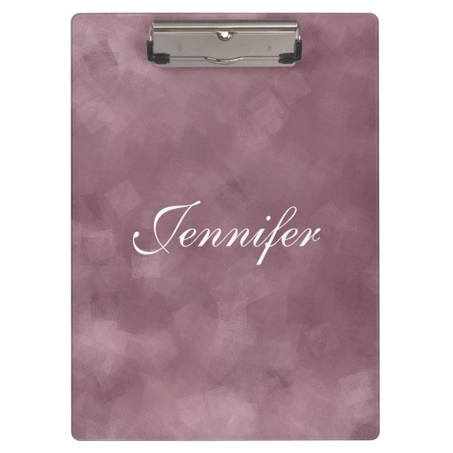 Rose Gold Colour Trendy Modern Hand Script Templat Clipboard (Front)