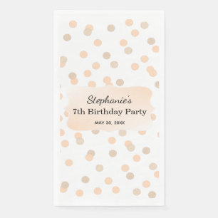 Rose Gold Confetti Birthday Party Napkin