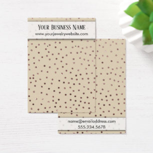 Rose Gold Confetti on Beige Earring Holder Card