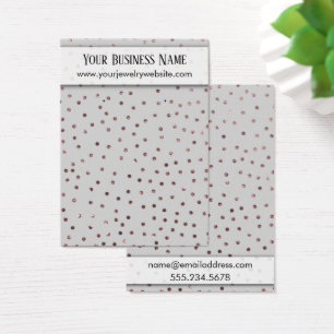 Rose Gold Confetti on Grey Earring Holder Card