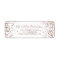 Rose gold confetti white typography wedding