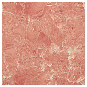 Rose Gold Coral Red Marble Texture Pattern Fabric