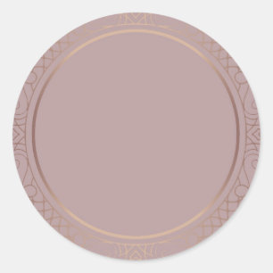 Rose Gold Creative Design Blank Template Add Text Classic Round Sticker
