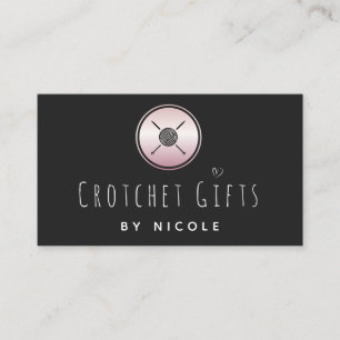 Rose Gold Crotchet Knitting Handmade Gifts Modern  Business Card