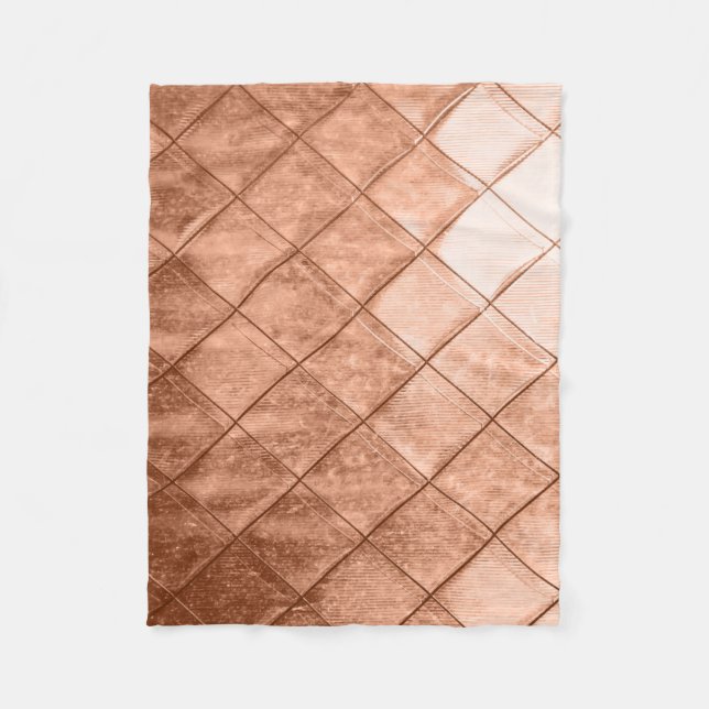 Rose Gold Crush Fleece Blanket (Front)