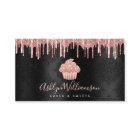 Rose Gold Cupcake Glitter Drips Bakery Chef Black