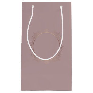 Rose Gold Custom Elegant Trendy Blank Template Small Gift Bag