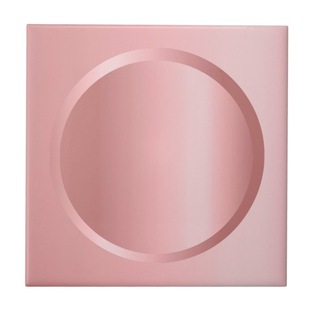 Rose Gold Customisable Image Template Elegant Tile (Front)