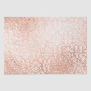 Rose Gold Damask Tissue Paper