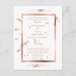 Rose Gold Dandelion Fluff Simple and Elegant Postcard