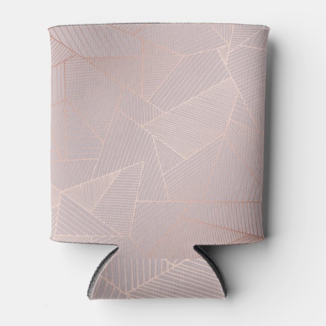 Rose gold decorative background, elegant. can cooler (Front)