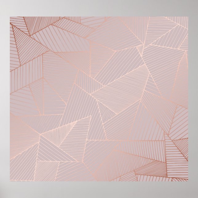 Rose gold decorative background, elegant. poster (Front)