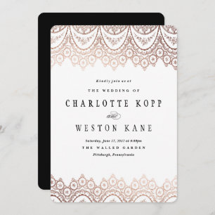 Rose Gold Delicate Wedding Invitation