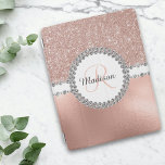 Rose Gold Diamond Bling Monogram Pretty Trendy iPad Cover<br><div class="desc">The design is a photo and the cases are not made with actual glitter, sequins, metals or woods. This design is also available on other models. You may also transfer this design to another product. No actual glitter was used to make this product. This design may be personalised in the...</div>