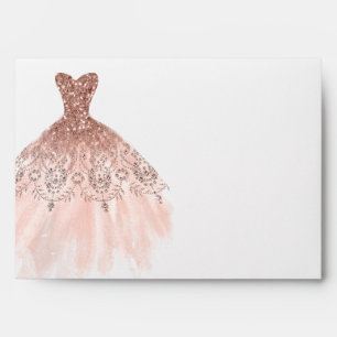 Rose Gold Diamond Dress Envelope