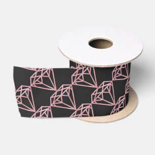 Rose Gold Diamond Satin Ribbon