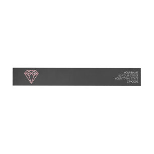 Rose Gold Diamond Wrap Around Label
