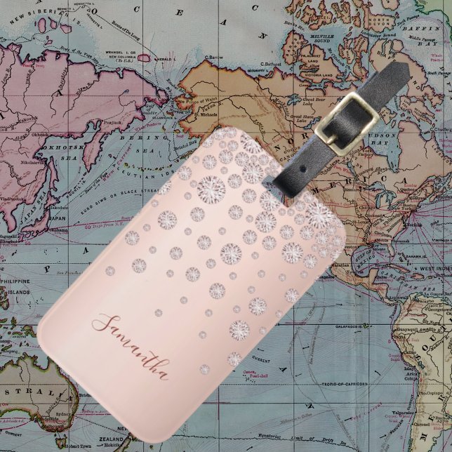 Rose gold diamonds elegant luggage tag (Creator Uploaded)