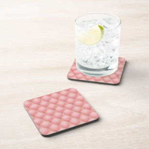 Rose Gold Diamonds Tufted Coaster