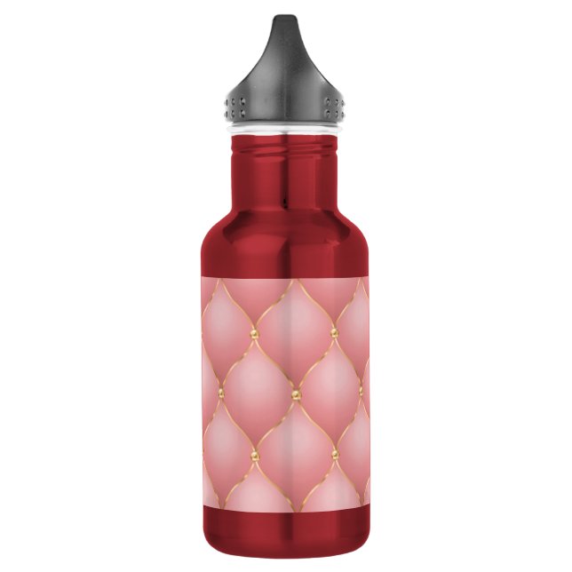 Rose Gold Diamonds Tufted Water Bottle (Left)