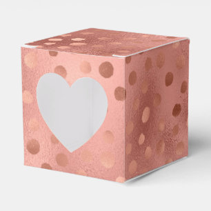 Rose Gold Doodle Dots Favour Box