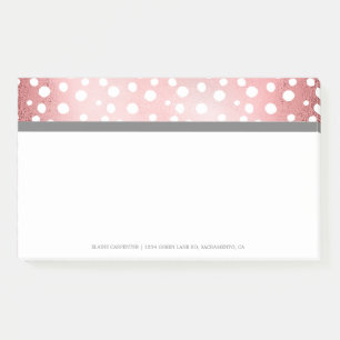 Rose Gold Dots   Personalised Post-It Notes