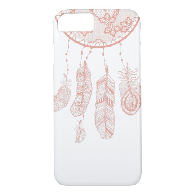Rose Gold Dreamcatcher on Transparent Case (Back)