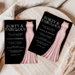 Rose Gold Dress Black 40th Birthday Party Invitation<br><div class="desc">Sparkle Rose Gold Dress Black Womans 40th Birthday Party Invitation

Plenty of different colours and variations - See our store below</div>