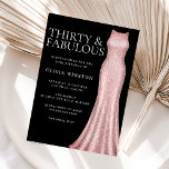 Rose Gold Dress & Black Womans 30th Birthday Party Invitation<br><div class="desc">Rose Gold Dress & Black Womans 30th Birthday Party Invitation

Plenty of different colours and variations - See our store below</div>