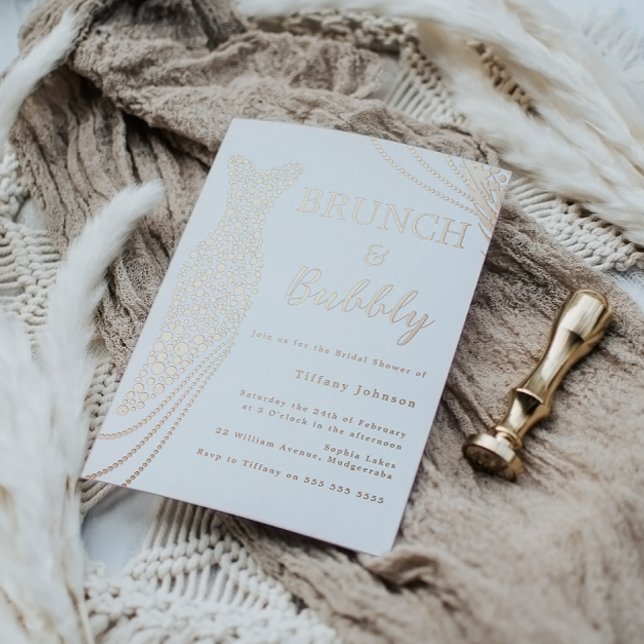 Rose Gold Dress Bridal Shower Brunch & Bubbly (Creator Uploaded)