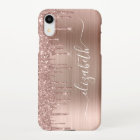 Rose Gold Dripping Glitter Personalised