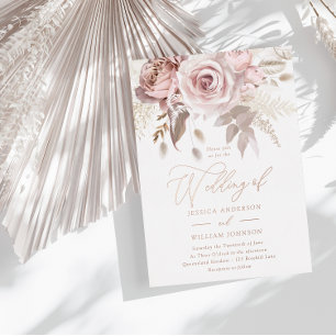Rose Gold, Dusty Rose & Blush Floral Wedding