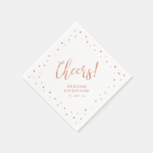 Rose Gold Elegant Classic Cheers All Occasions Napkin