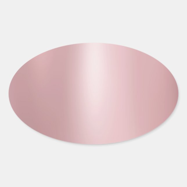 Rose Gold Elegant Modern Blank Template Trendy Oval Sticker (Front)