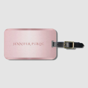 Rose Gold Elegant Modern Professional Template Luggage Tag