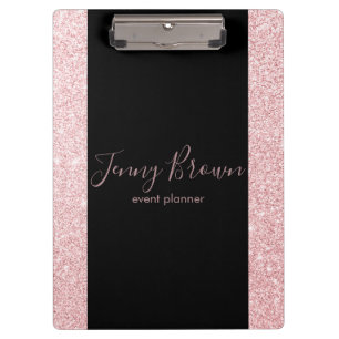 Rose Gold Elegant   Personalised Clipboard
