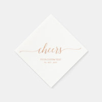 Rose Gold | Elegant Stylish Lettering Cheers Event