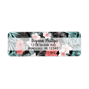 Rose Gold Elegant Tropical  Botanical Island Luau