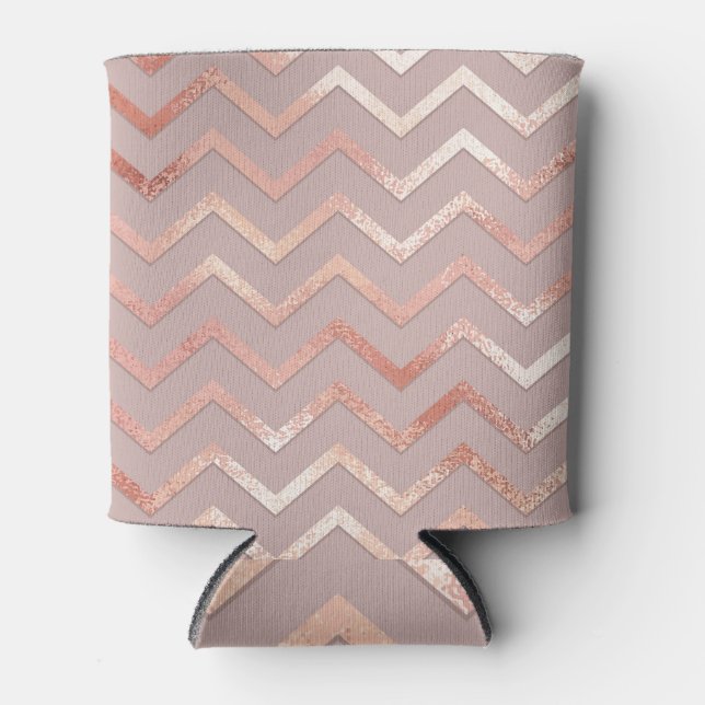 Rose gold: elegant vintage pattern. can cooler (Front)