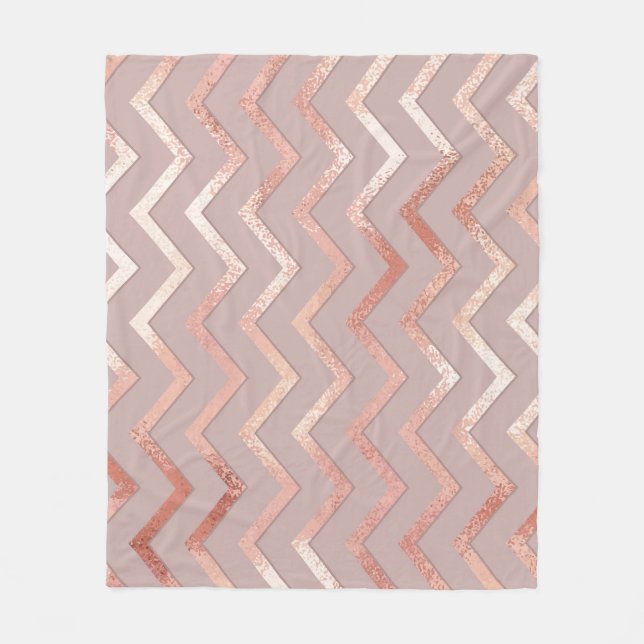 Rose gold: elegant vintage pattern. fleece blanket (Front)