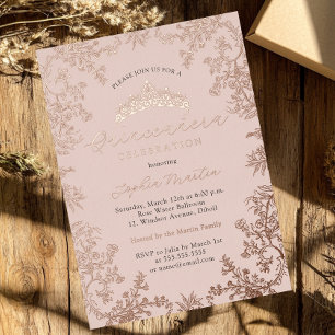Rose Gold Elegant Vintage Quinceanera